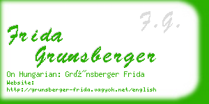 frida grunsberger business card